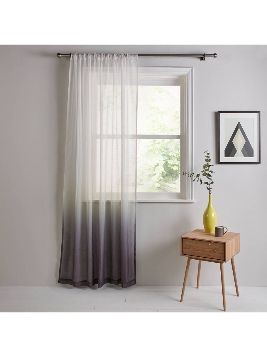 Тюль омбре серая