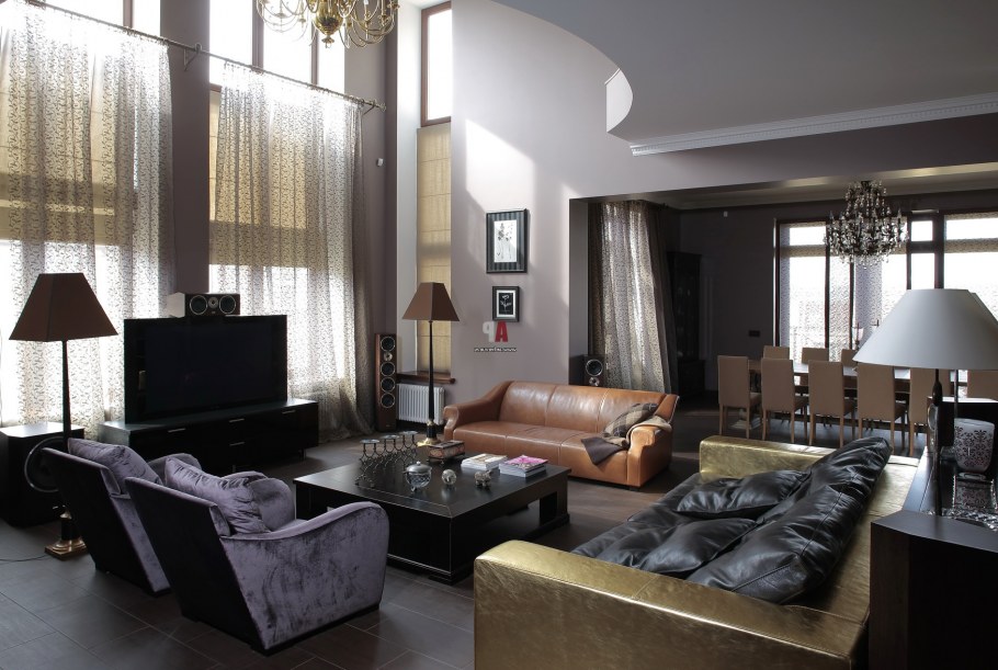 Интерьер Фьюжн гостиная