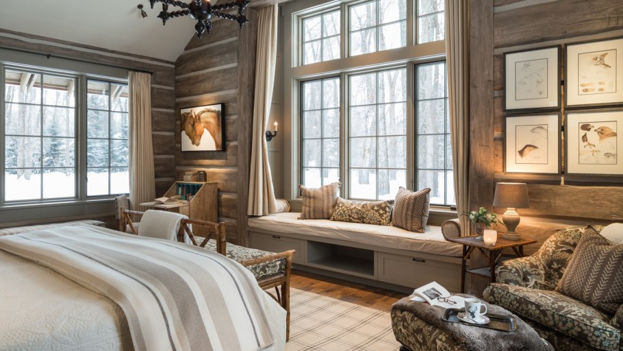 Деревянные окна в интерьере