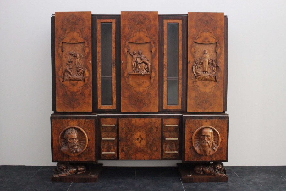 Шкаф сервант старинный арт деко