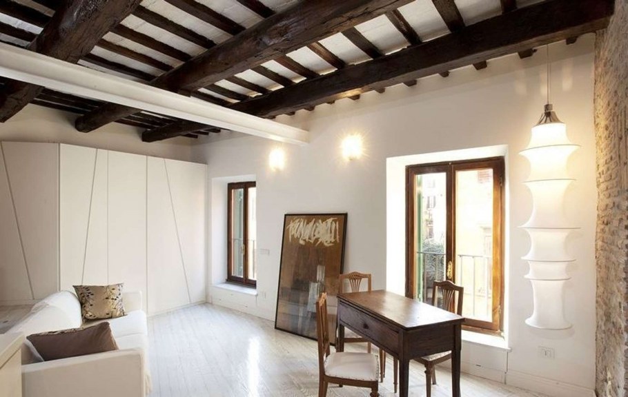 Фальшбалки в интерьере лофт