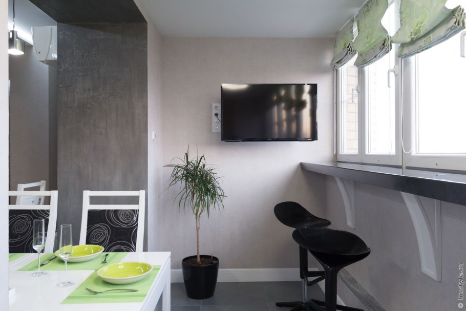 Интерьеры кухни совмещенной с лоджией в современном стиле
