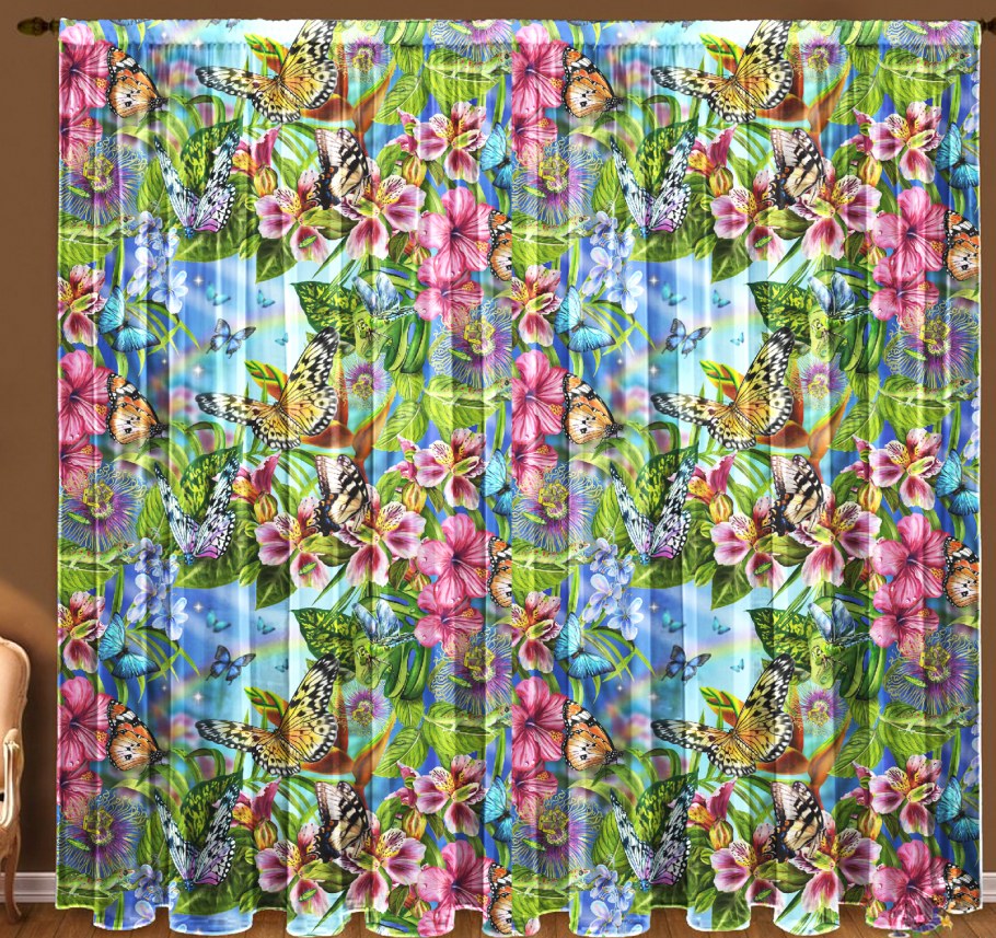 Цветная тюль