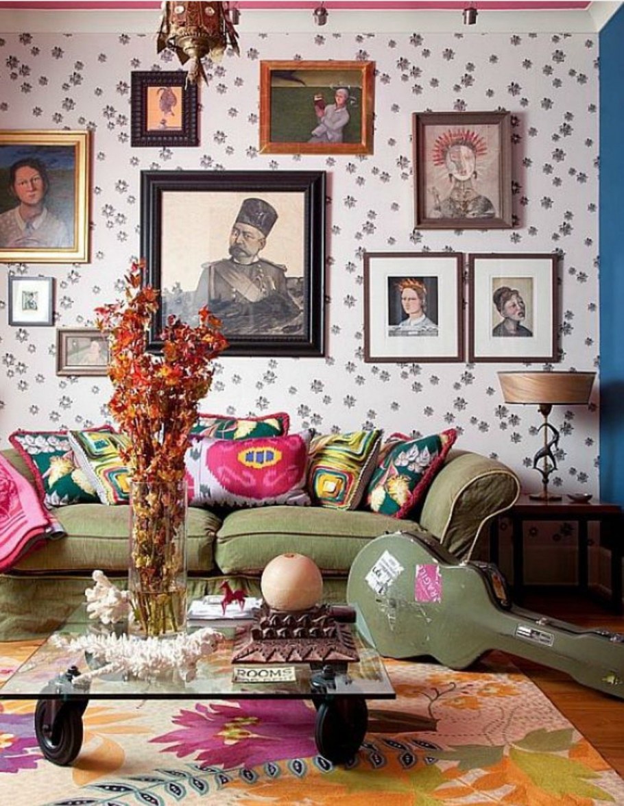 Сканди бохо интерьер