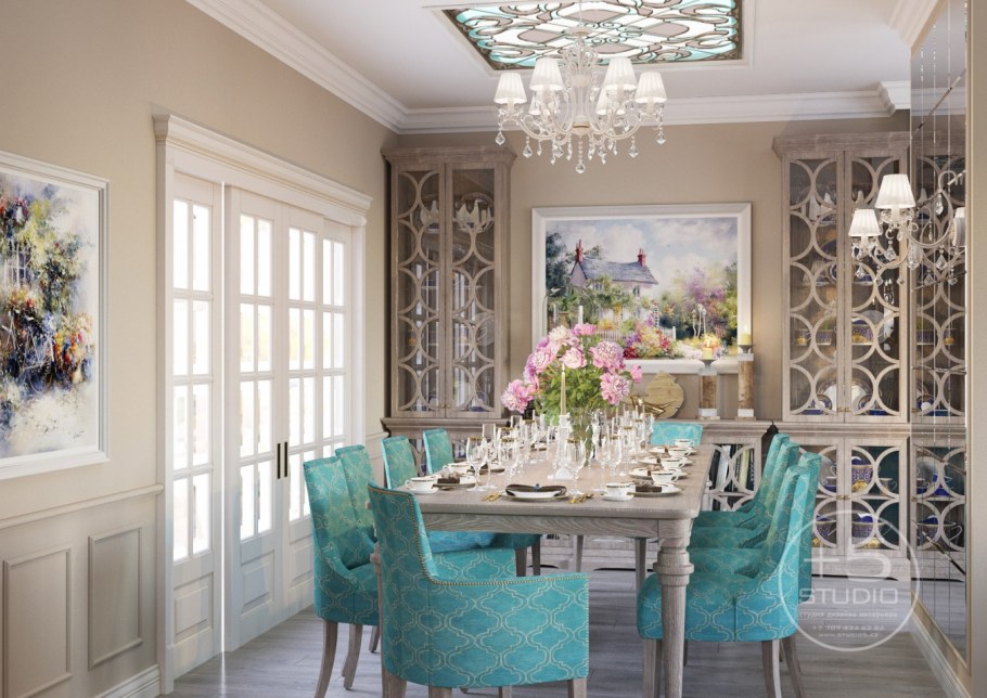 Гостиная в стиле Прованс в квартире