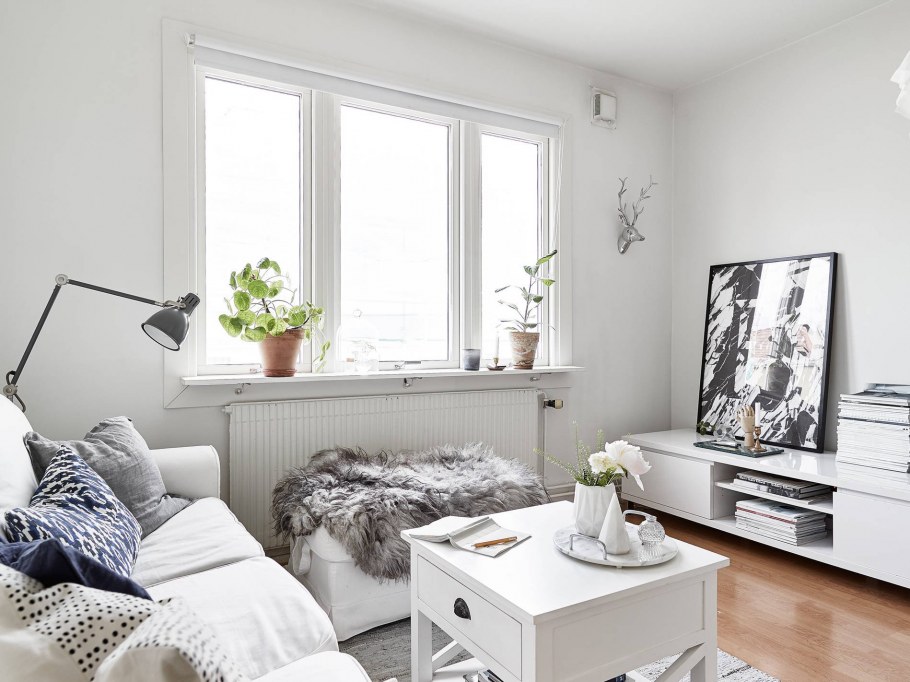 Шторы в эркере Скандинавский стиль