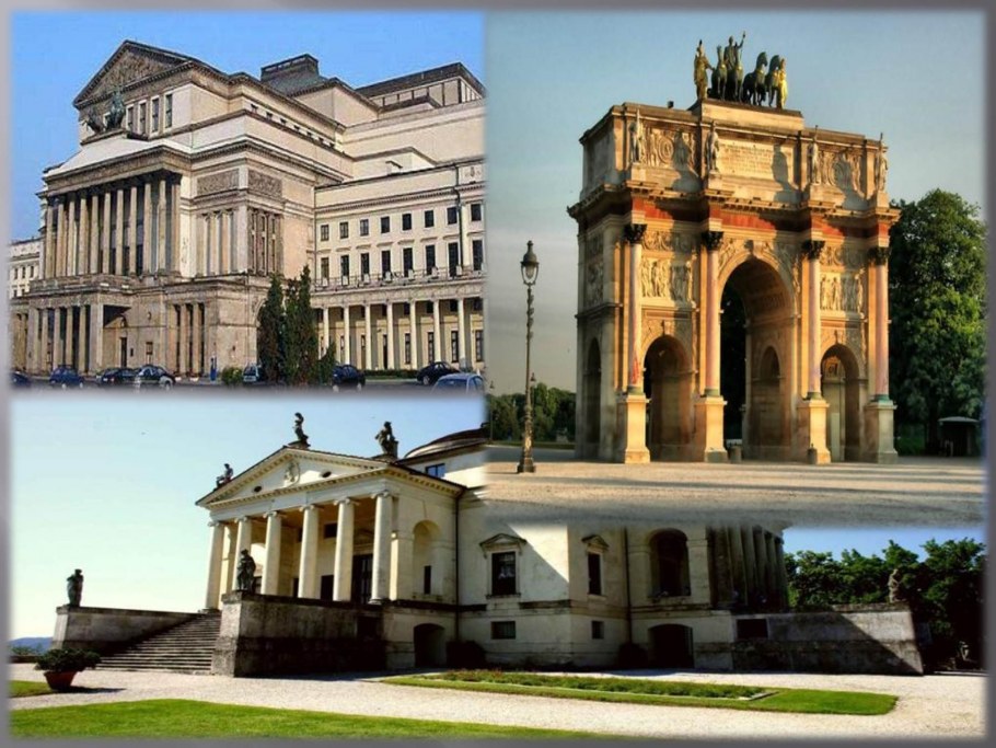 Здания различных стилей и эпох