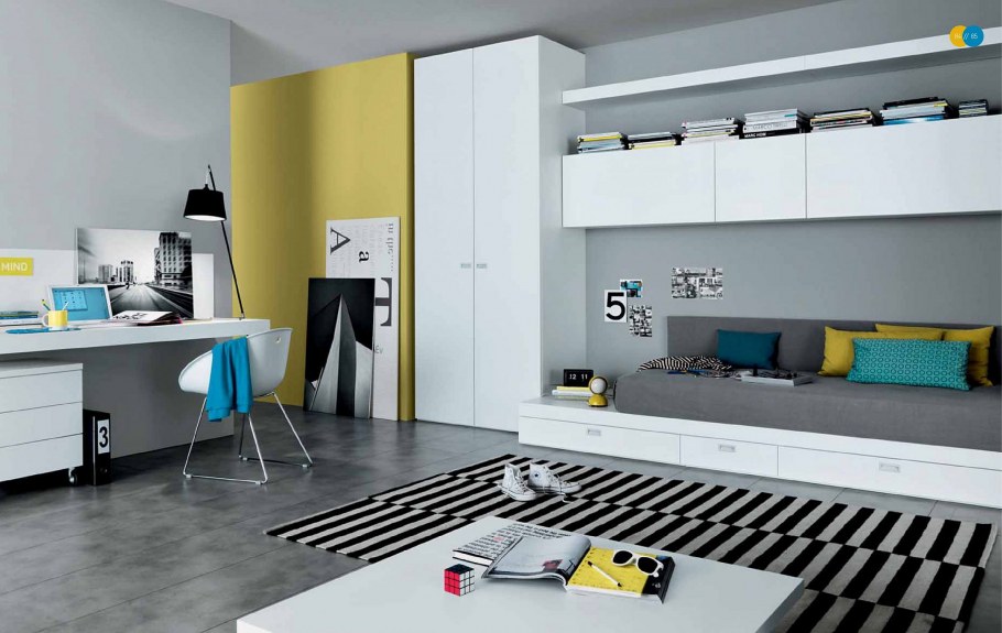 Комната подростка в серых тонах