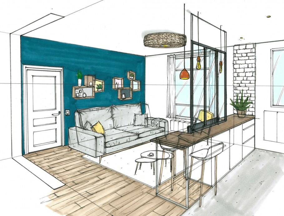 Планировка кухни эскизы