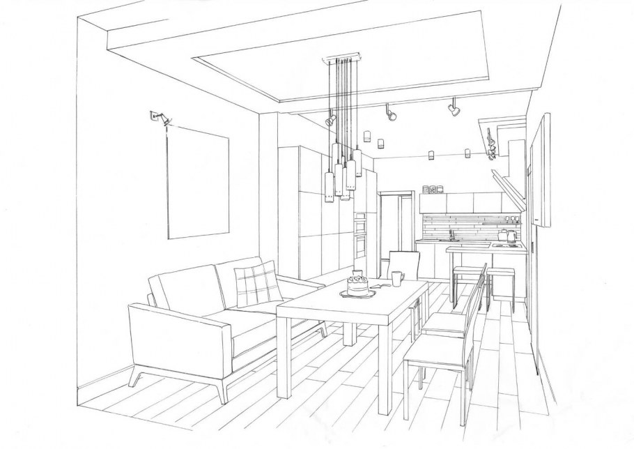 Планирование кухни столовой картинки