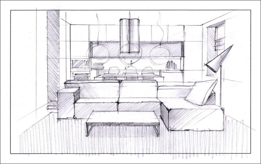 Эскиз будущей кухни