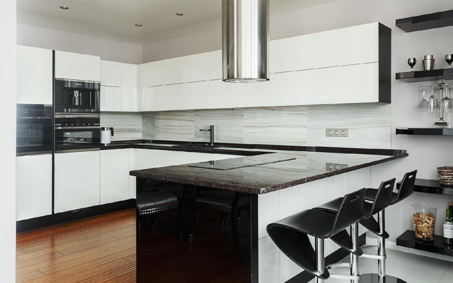 Эвита кухня мраморная столешница