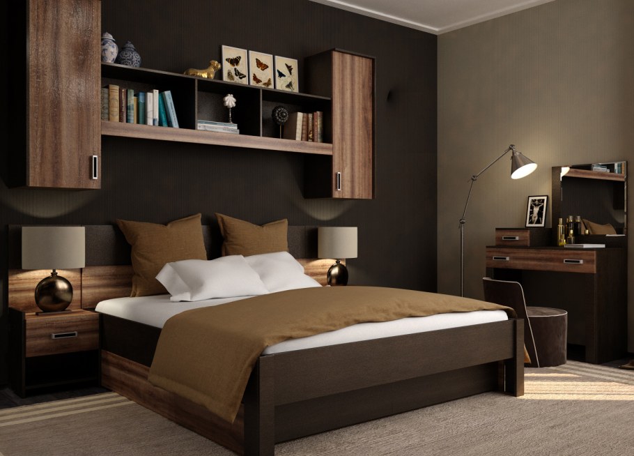 МС "Верде" венге/дуб Сакраменто кр-160 (кровать 1,6*2,0)