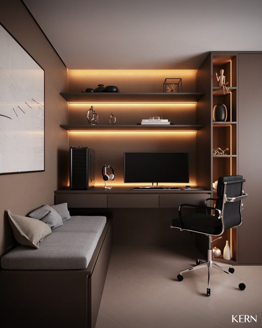 Интерьер кабинета в квартире