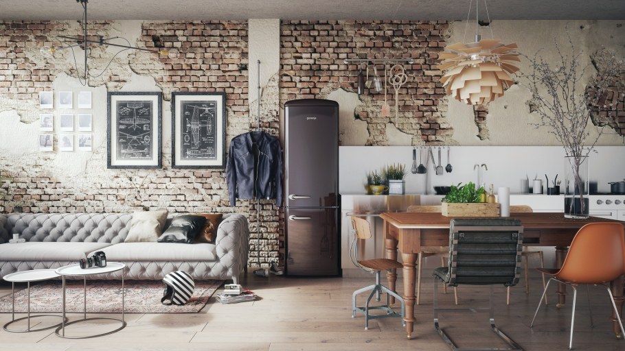 Дизайнерский холодильник лофт