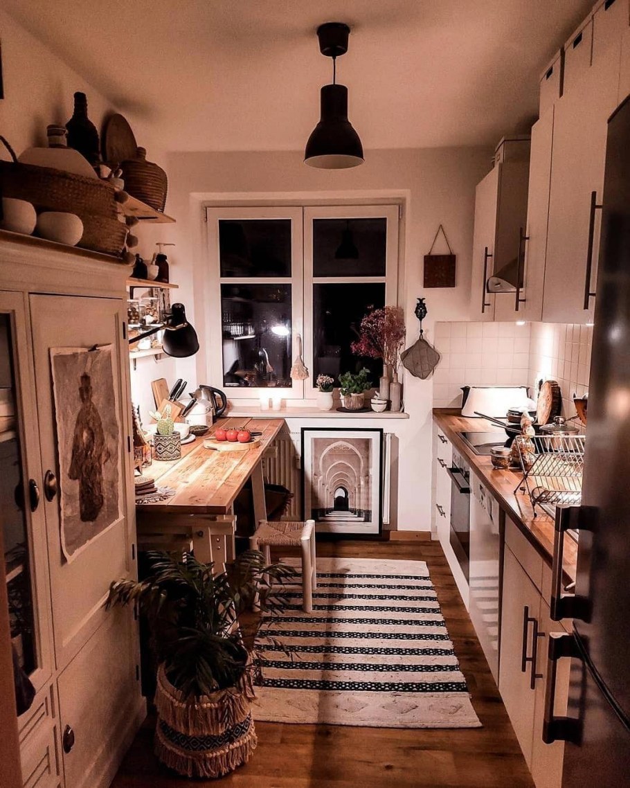 Маленькая кухня в стиле бохо
