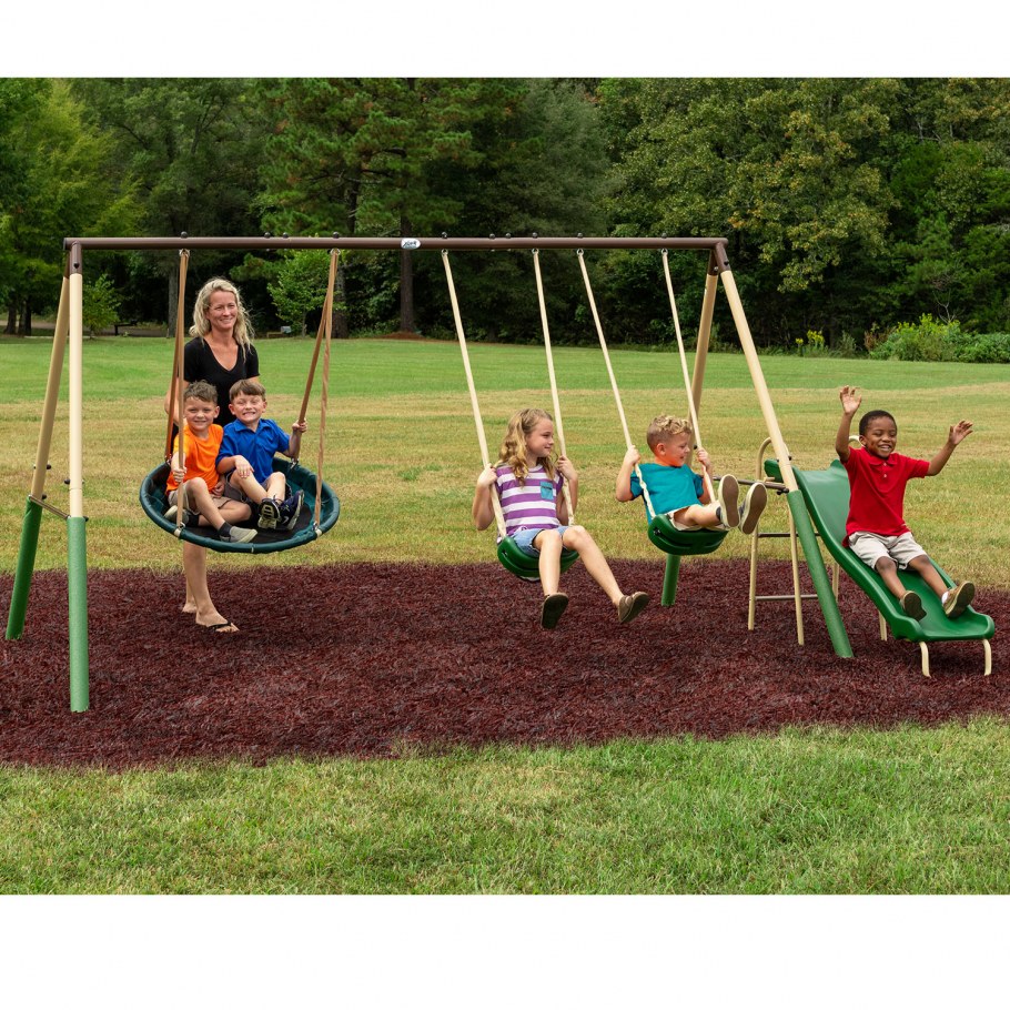 Детский комплекс DFC качели, качели-гнездо и горка 94013