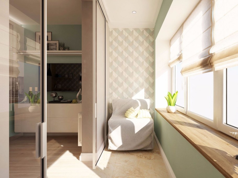 Интерьер однушки с балконом