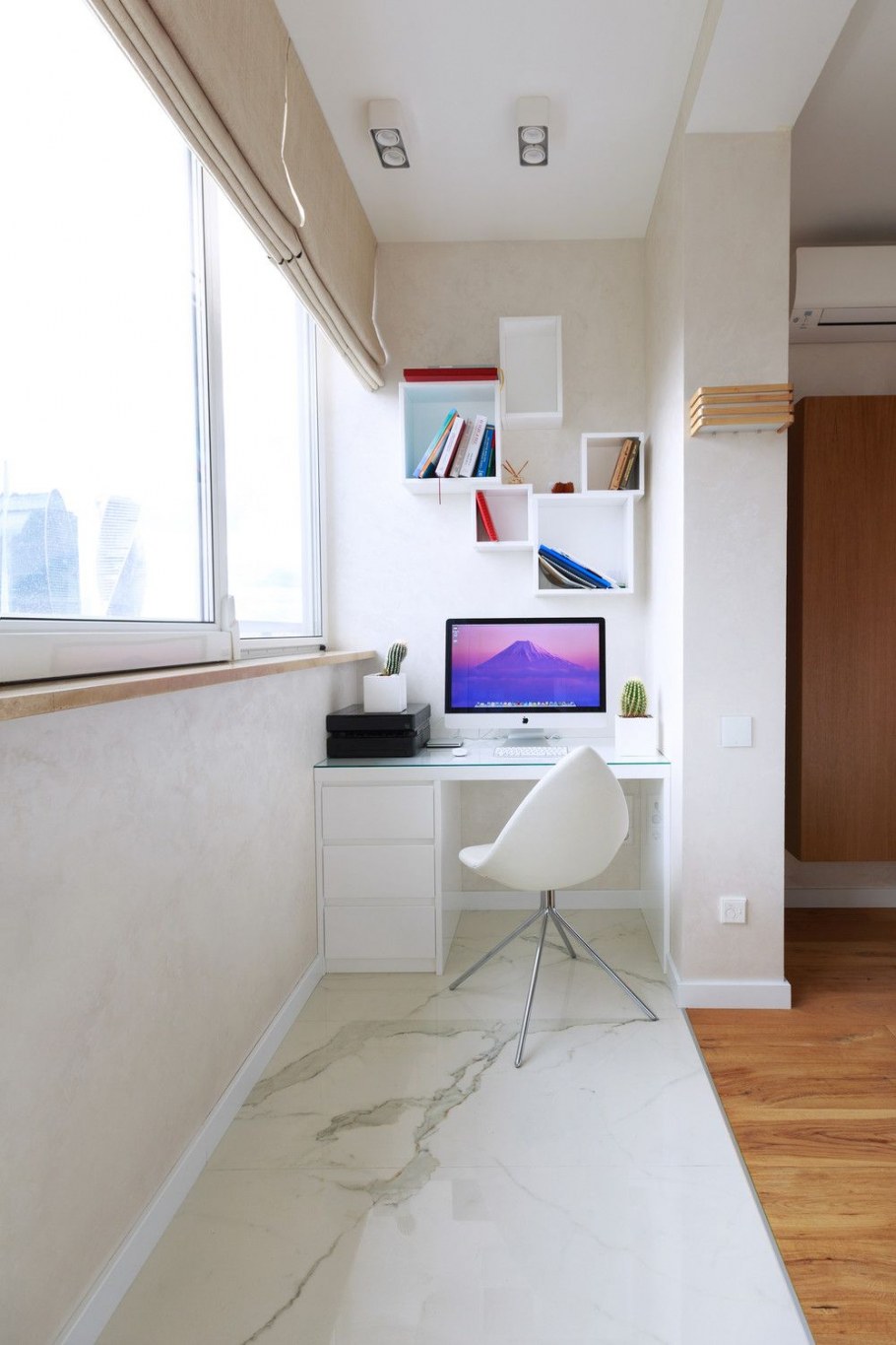 Объединение балкона с комнатой п-44т