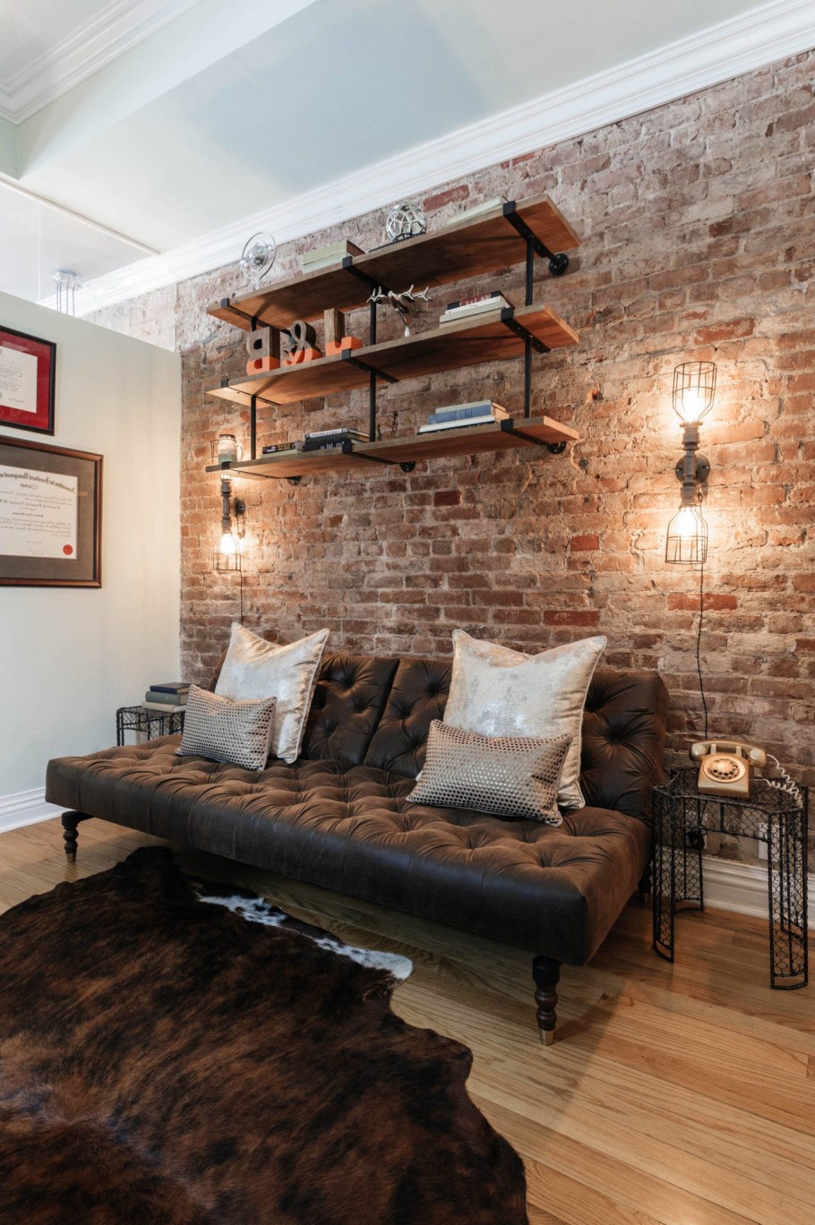 Отделка кирпичом в интерьере