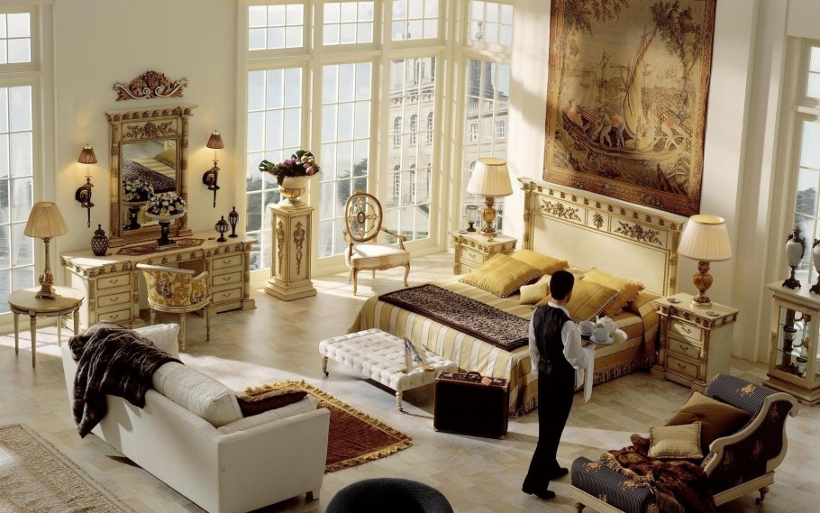 Гостиная в темных тонах