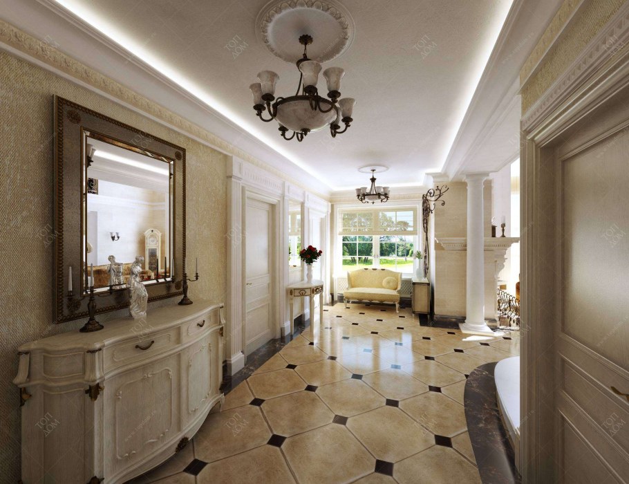 Интерьер холла в частном доме