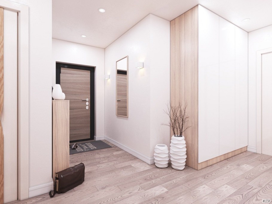 Интерьер прихожей в светлых тонах