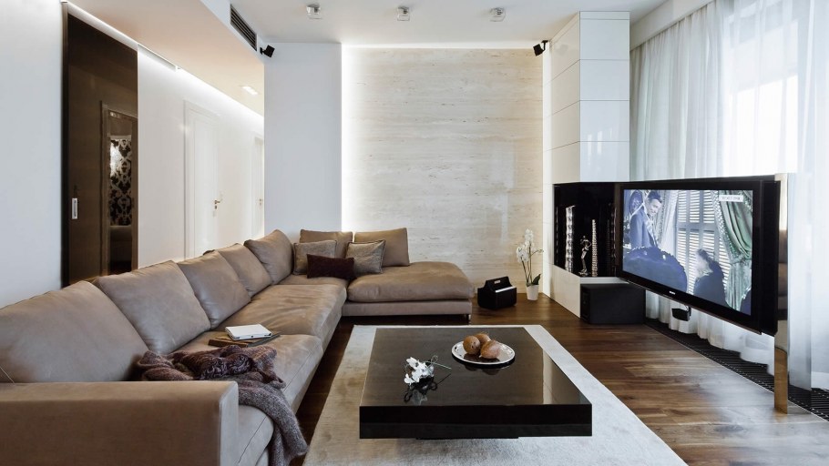 Современные стильные интерьеры гостиных