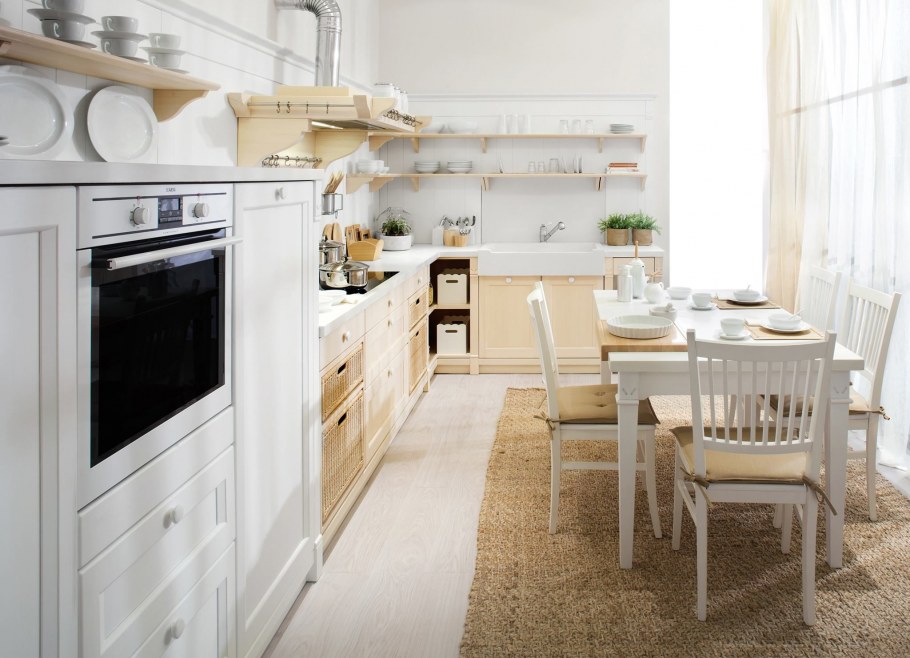 Кухня белая в британском стиле