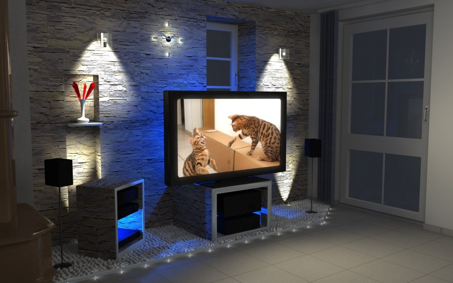 Бра около телевизора