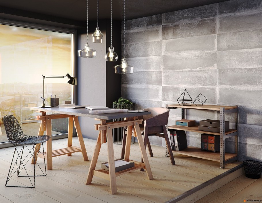 Стеновые панели под бетон в стиле лофт