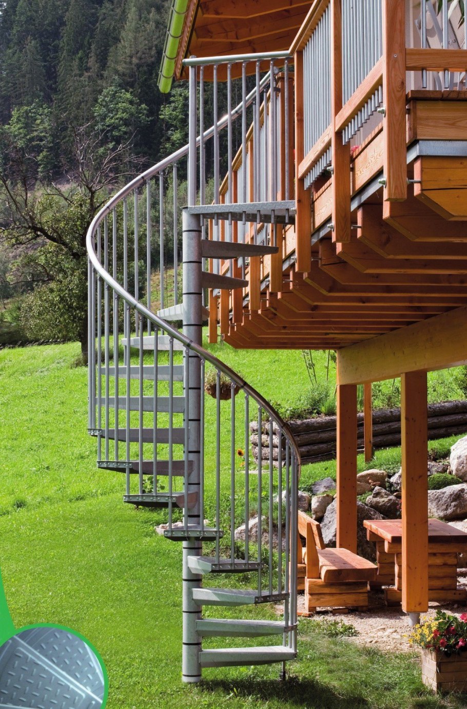 Винтовая лестница Rondo Zink Plus