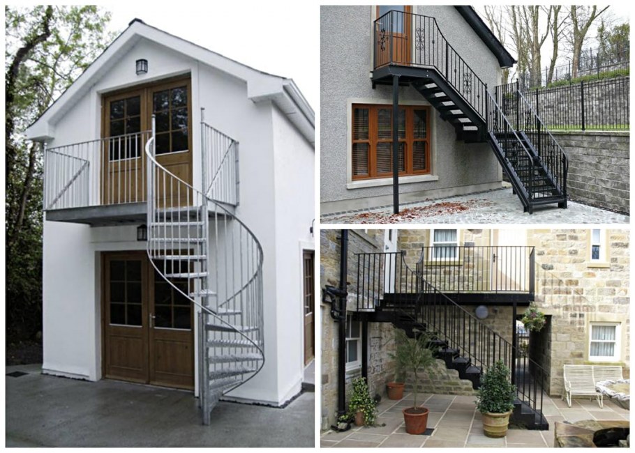 Уличная лестница на второй этаж
