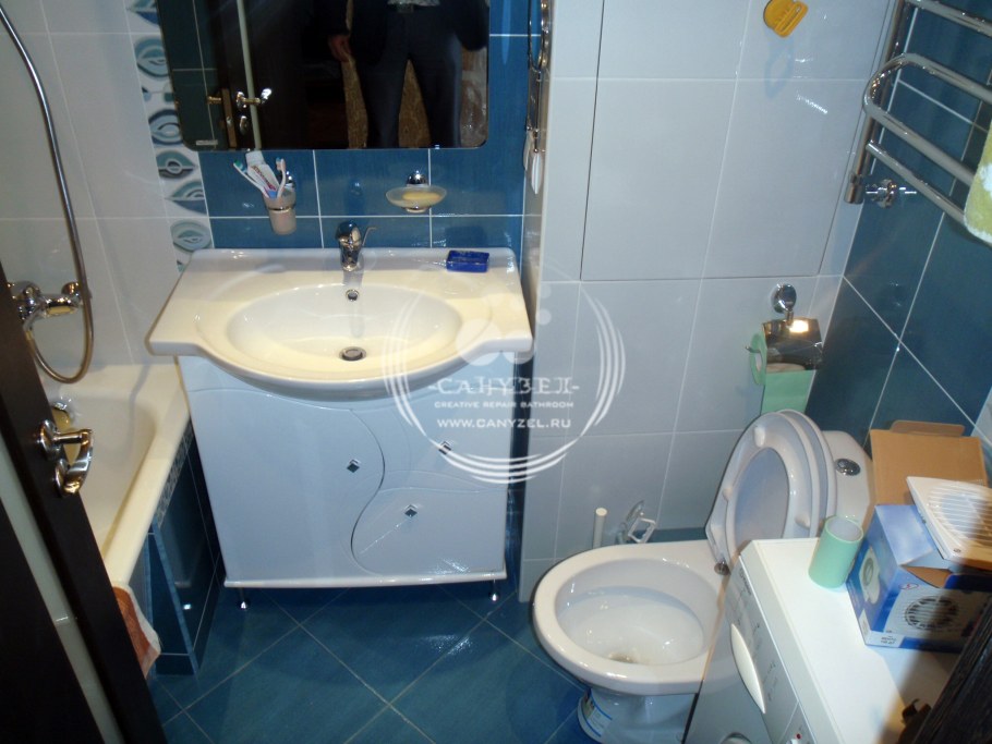 Дизайн душевая с туалетом совм