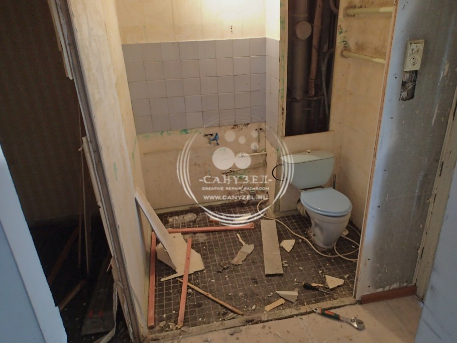 Расширение санузла за счет коридора