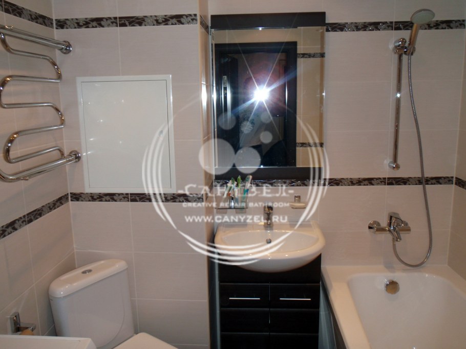 Совмещенный санузел в панельной девятиэтажке