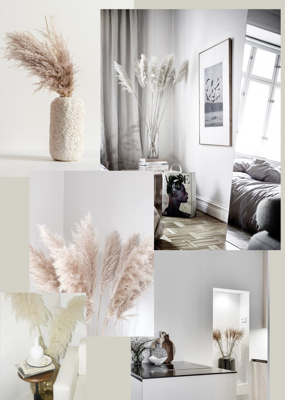 Сухоцветы в интерьере спальни