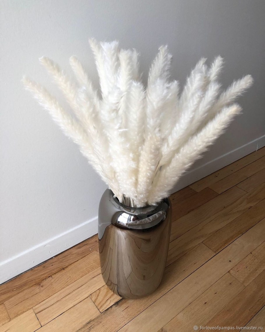 Пампасная трава в интерьере квартиры