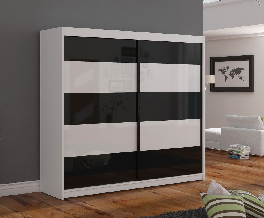 Шкаф купе черно белый