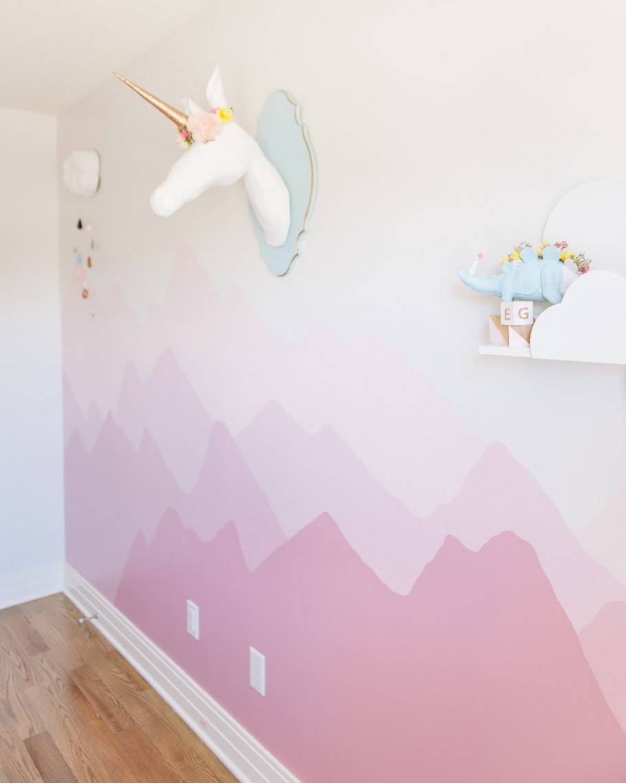 покраска стен дизайн детской