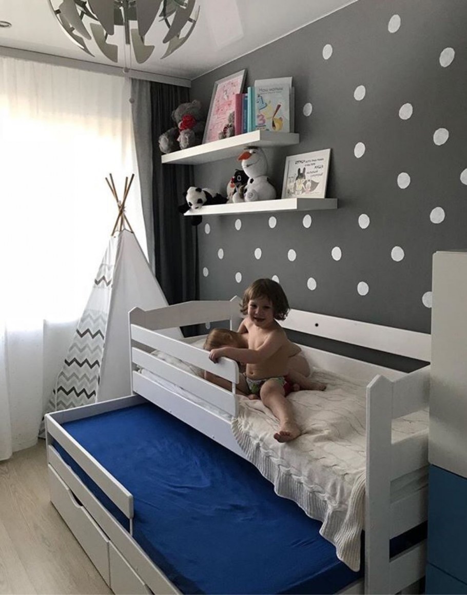 Выкатная кровать для двоих детей икеа