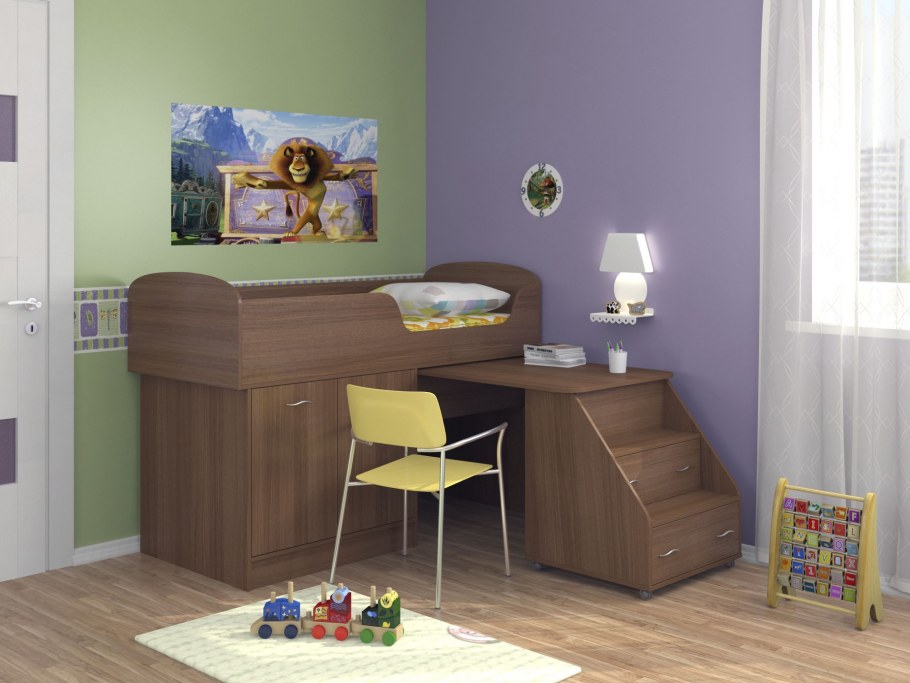 Кровать-чердак Дюймовочка-1