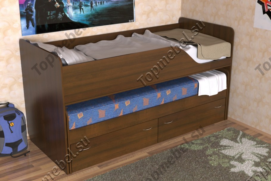 Двухъярусная кровать СЛАВМЕБЕЛЬ дуэт