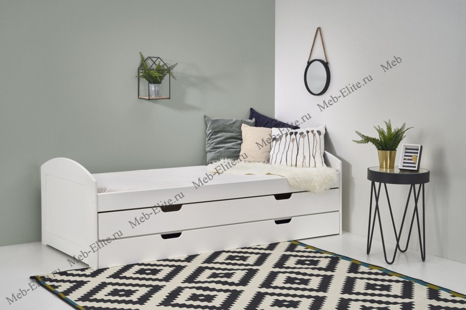 Laguna-2, Молодежная кровать, Halmar, белый