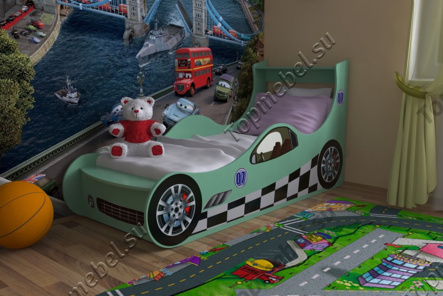 Детская кровать-машинка самолет СЛАВМЕБЕЛЬ