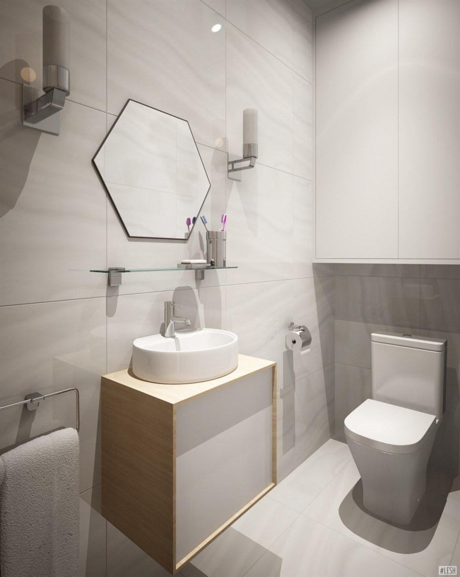 Туалет с маленькой раковиной