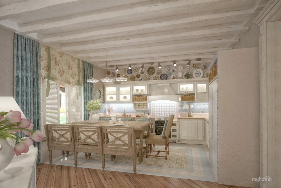 Гостиная на даче в стиле Прованс