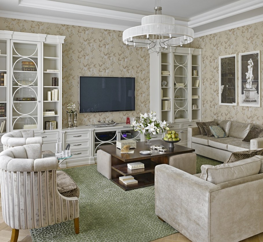 Мебель для гостиной в неоклассическом стиле