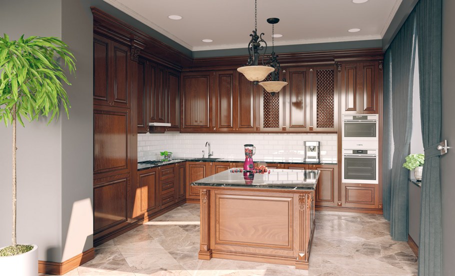 Современная кухня рендеры