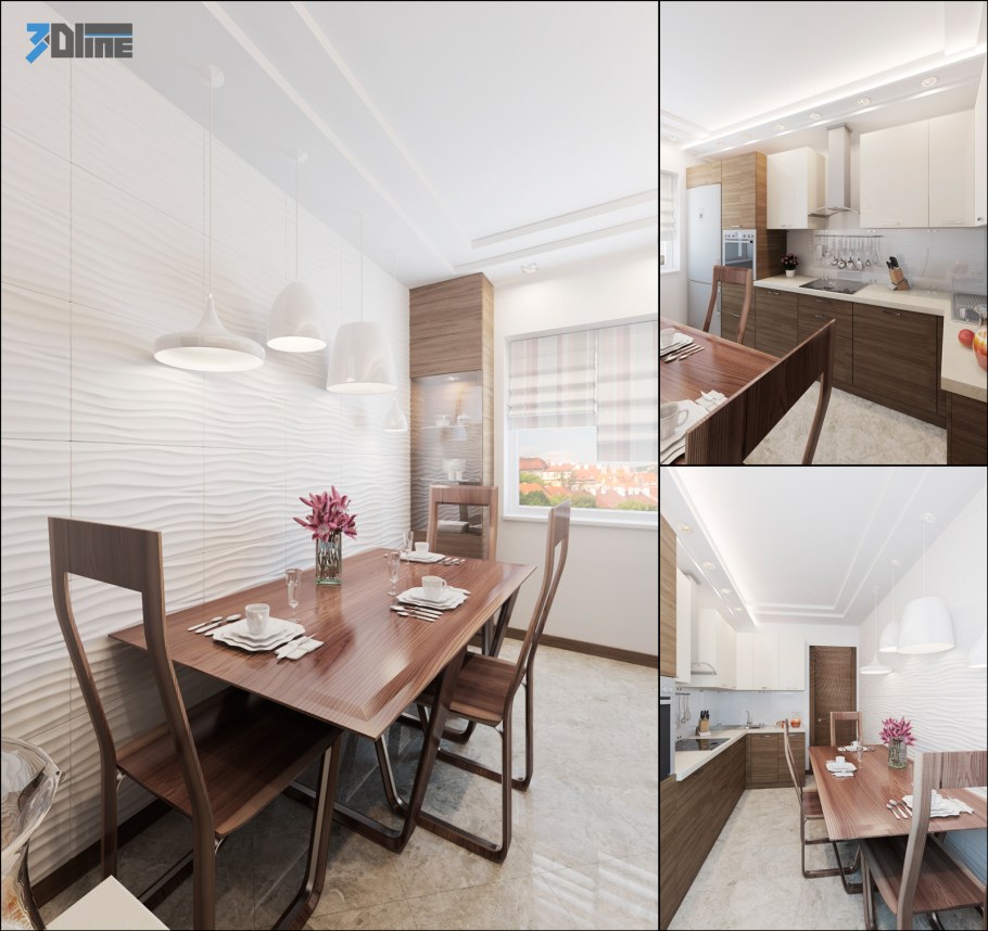 Визуализация интерьера кухни